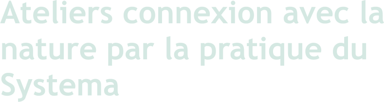 Ateliers connexion avec la nature par la pratique du Systema